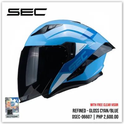 SEC Half Face Helmet for Motorcycle - Refined Gloss (M-XL)
