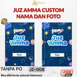 JUZ AMMA Custom Nama Dan Foto Full Color Soft cover(Free Tulis Nama Dan foto di Cover) I Juz Amma JZ-008 Tajwid Warna 7 in 1