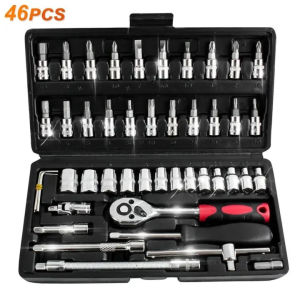 46 in 1 shock Kunci Pas Shock 46 IN 1 Shok Socket Ring Wrench Obeng Peralatan Perkakas Universal