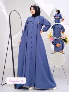 Selina Dress Gamis Crinkle Airflow Jumbo Busui
