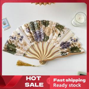 🚚【Local Express Delivery】🚚 Chinese Japanese Style Silk Fan Folding Fan Wedding Fan Art Gifts Dance Hand Fan Vintage Bamboo Folding Hand Held Flower Fan