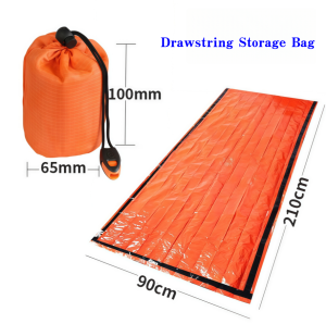 Emergency Portable Sleeping Bag - Multifunctional Aluminum Foil Thermal for Travel First Aid Compact Lightweight Warm Insulating Reusable