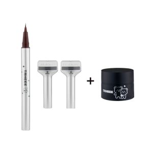Bút kẻ mi dưới & kẻ mắt eyeliner 3in1 kèm khuôn in mi dướimàu mực sắc nét lâu trôi bền màu -AENEA