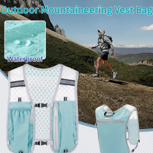 Running Phone Vest Bag Outdoor Water-resistant Breathable Mountaineering Sports Marathon Off-road Mountain Climbing Hiking Water Bladder Chest Bag