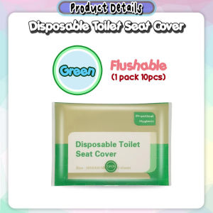 10 Sheet/Pack Flushable Toilet Seat Cover Paper Disposable 一次性马桶垫 Pelapik Tandas Duduk -BA37