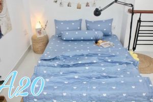 Bộ Ra Nệm THẮNG LỢI chính hãng 100% chuẩn logo 4 món| Drap coton Thắng Lợi  mềm mịn không xù lông