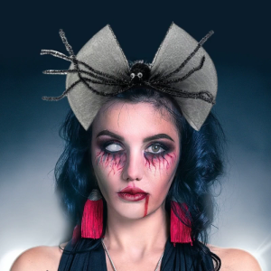 Bowknot lưới kẹp Tóc Halloween Nhện Headband nhện web bờm tóc trang phục đạo cụ cosplay cho bữa tiệc chủ đề trang trí