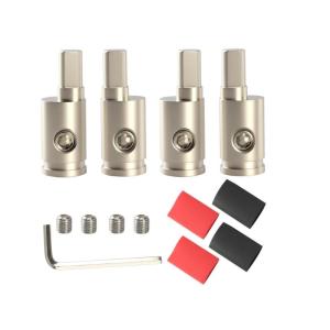 2Pair Car Speaker Wire Terminals Professional Coppers Connectors Heat Dissipation Universal Application