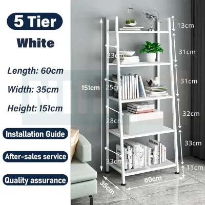 Serene 3/4/5 Layer Multipurpose Storage Rack Shelf Shelves Living Room Kitchen Rack Organizer Book Sheif