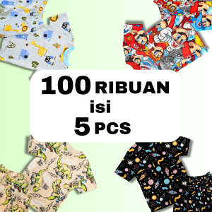 Code8.id Paket Usaha Baju Kaos Setelan Piyama Tidur Anak Laki Laki Harian Karakter Cowok1 - 10 Tahun