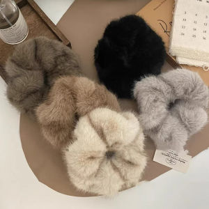 Autumn/Winter Plush Large Hair Rope for Women Exquisite Simulation Mink Headband Scrunchies Fashion Hair Accessories