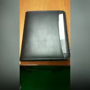 Multifunctional Professional Business Portfolio Padfolio Folder Document Case Organizer A4/A5 PU Leather Zippered Closure Loose-leaf Loop with Business Card Holder Memo Note Pad㏇0707
