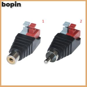 Bopin Speaker Wire A V Cable to Audio Male Famale RCA Connector Press Plug Terminal