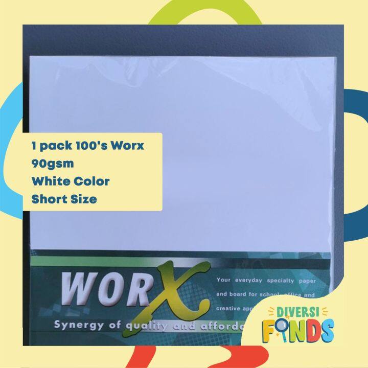 100pcs Worx Specialty Board Paper 90 180 200gsm White Short Long