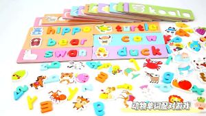 [Nhập RS0822 giảm 30k cho đơn 99k]Đồ chơi xếp hình động vật và tìm chữ tiếng anh tương ứng giáo dục nhận thức sớm montessori cho trẻ