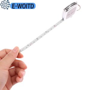 E-WOITD  Innovative And Practical 2 Meters Pocket Portable Gift Compact Carry Around Cute Mini Steel Tape Measure Key Ring Hand Tool