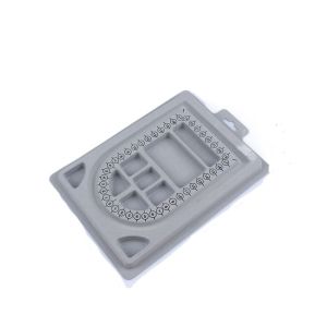 ZIAAN Convenient Useful Bracelet Beading Tray Resin Plastic Jewelry Making Organizer Tray Gray Flocked Bead Board Measuring Tool DIY Necklace Tool Jewelry Design Tool