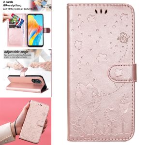 For OPPO A18 A38 A58 A78 A98 5G Painted Cartoon Magnetic Phone Case Leather Wallet Flip Cover Casing