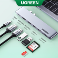 UGREEN Multifunction Adapter USB C HUB Dual Type C to USB 3.0 Splitter HDMI Adapter for MacBook Pro M2 2022 MacBook Air 13” M1 MacBook Air 2020 MacBook Pro 2020 Thunderbolt 3 USB-C Port USB HUB. 