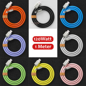 120Watt 6A Kabel Data Charger Lightning / Micro USB / Type C Metal Silikon Rotasi 180º Pengisian Super Cepat Fast Charging Magnetik Support Android iOS iPhone Oppo Vivo Realme Xiaomi Redmi Infinix Samsung Huawei