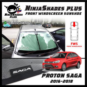 NinjaShades PLUS Proton Saga 2016-2018 [FWS] FRONT Windscreen Car Sunshades