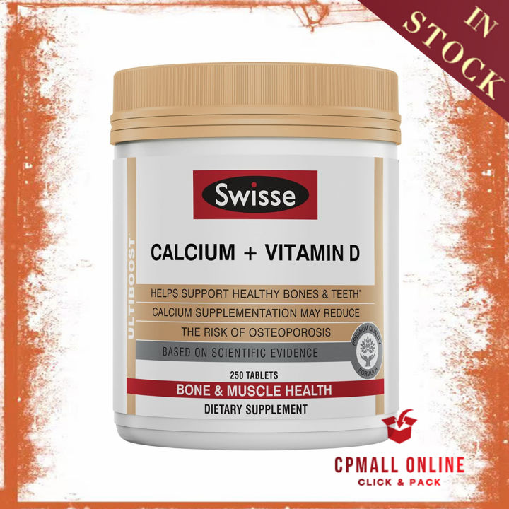 [Expiry Date: 01/2028] Swisse Ultiboost Calcium + Vitamin D 250 Tablets 钙片 (Made in Australia)