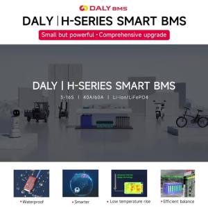 Daly Smart Lifepo4 BMS 4S 8S 16S 24S 12V 24V 48V Li-ion 10S 36V 13S 48V 20S 72V 40A 60A BMS for lithium 18650 battery