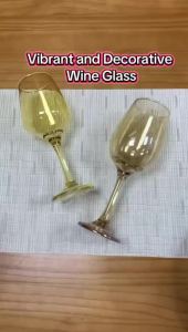 BILIBILI 6pcs Set Vintage Elegant Ruby Red Wine Glass Water Goblet Crystal Colored Tall Stem Goblet