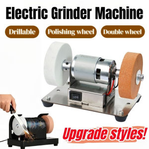 Electric Table Grinder Machine Dual Coarse/Fine Grit Wheels Mini Polishing Machine Knife Sharpener
