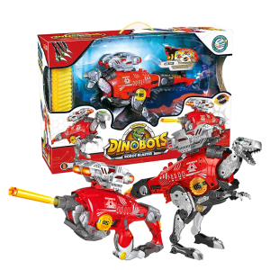 Dino King Collection Series Tyrannosaurus Rex Soft Projectile Blaster Transforming Dino Soft Bullet Gun Dinosaur Variant Gun Deformed Dino Gun