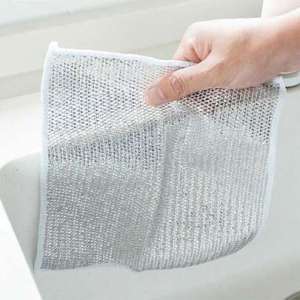 Non-stick Silver Wire kitchen cleaning cloth for oil pot brush Reusable Cleaning Tool