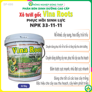 Vina Roots Fertilizer NPK 33-11-11 for Fruit Trees & Flowering Plants Recovery and Root Health 10kg