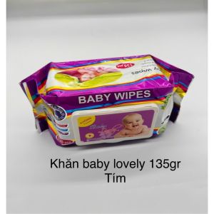 Combo 5 gói khăn ướt khăn giấy ướt khăn Baby sạch sẽ giá sỉ 135gr tím