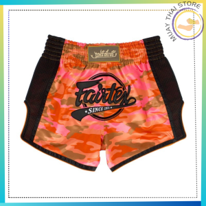 Fairtex BS1711 Orange Camo Slim Cut Muay Thai Boxing Short