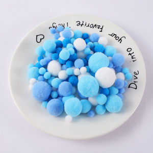 130PCS งานแต ่ งงานตกแต ่ งกาวบนผ ้ าอุปกรณ ์ เสริม Macaron Pompom Fur Balls 1 ซม.ถึง 3 ซม.Pompones DIY นุ ่ ม Pom Pom Pom หัตถกรรมใหม ่