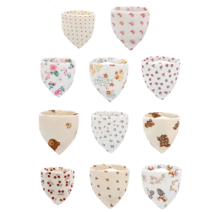 1PC Cute Baby Bandana Bibs Cotton Baby Feeding Bibs for Drooling and Teething Soft and Absorbent Burp Cloth