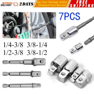 ❤️【Same Day Delivery】【7PCS/SET】 1/4 3/8 1/2 Drive Socket Adapter Converter Reducer Air Impact Craftsman Socket Wrench Adapter Hand Tools Set Repair Tools Drive-Socket-Adapter