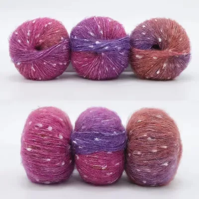 【SG】50g Thread Yarn Gradient Silk Mohair Medium DIY Hand Woven Knitted Colored Yarn Soft