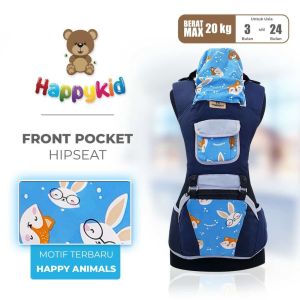 HAPPYKID Gendongan Bayi Hipseat 6 Posisi + Saku Aplikasi Motif Karakter HC 1178 - 1192