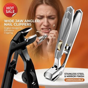 Splash-proof Nail Clippers Stainless Steel Powder Die-cast Nail Clippers With Pulley Switch Large Opening Anti-splash Clippers