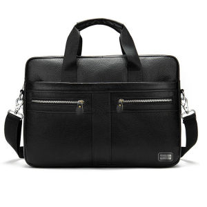 [Có sẵn] Túi Xách da đựng tài liệu công sở 15 inch Da WUAS phối da thật Men gsr HN9 [SIÊU SALE]