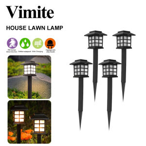 Warmtaste Led Lampu Solar Energy Lawn Lamp Outdoor Waterproof Automatic Sensor Pathway Garden Light Fence Light for House Patio Yard Path Landscape Decoration Christmas Lights