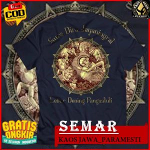 KAOS SABLON WAYANG JAWA PRIA SEMAR BAJU KAOS DISTRO BUDAYA KATA KATA BIJAK PITUTUR BUDAYA JAWA KAOS FASHION PRIA WANITA BRANDED KEKINIAN KUALITAS PREMIUM MOTIF WAYANG JAWA SEMAR KOAS PARAMESTI JAVA CULTURE