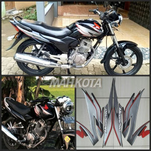 STRIPING STICKER LES LIS POLET honda megapro mega pro 2008 2009 hitam primus list body standar berkualitas termurah Mahkota Stiker