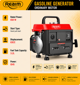 SUMINOE Portable Gasoline Generator 3000W Four Stroke Generator for Household Camping Outdoor Backup Power