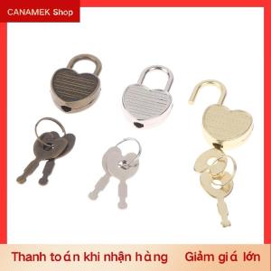CS 1Set Heart Shape Padlocks Mini Luggage Hardware Locks With Key Lock For Travel Wedding Jewelry Box Diary Book Suitcase