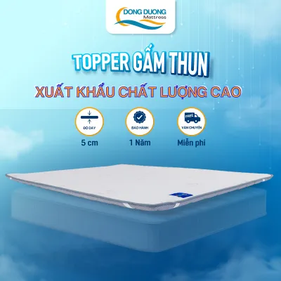 [Freeship] Nệm Topper Cao Cấp Gấm Thun Êm Ái Mềm Mại Đông Dương