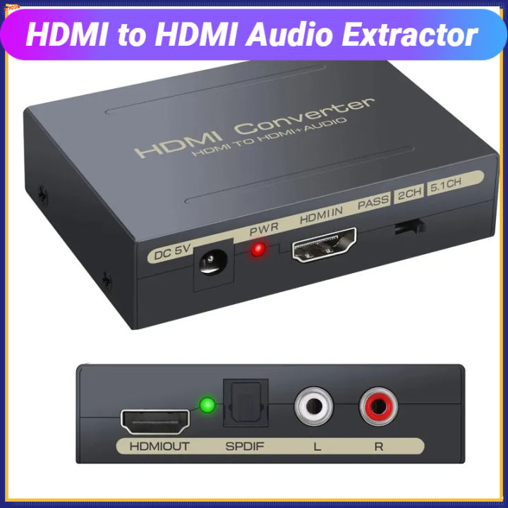 1080P HDMI Audio Extractor HDMI to Optical Toslink Spdif R/L RCA