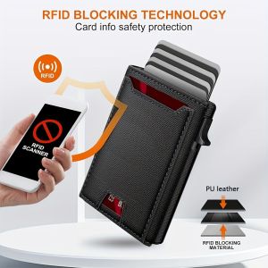 New Mens Tri-Fold Leather Wallet - Slim Credit Card Holder Organizer