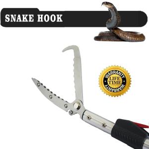 150cm Extendable Snake Tong Reptile Grabber Rattle Snake Catcher Wide Jaw Handling Tool with Lock and Comfortable Grip(Include Bag)